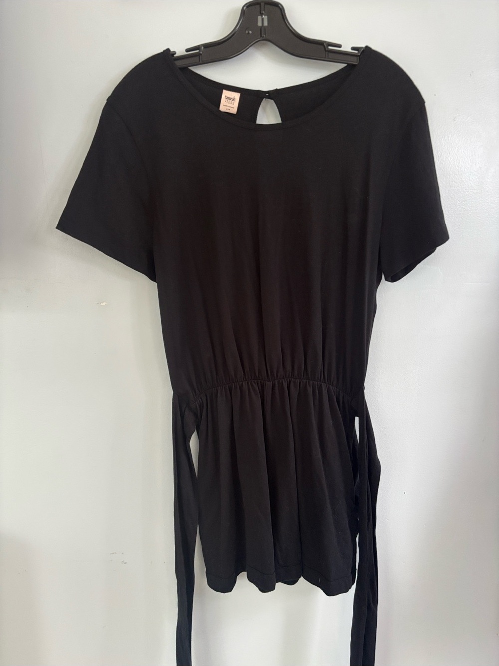 Smash + Tess Black Short Sleeve Tie-Waist